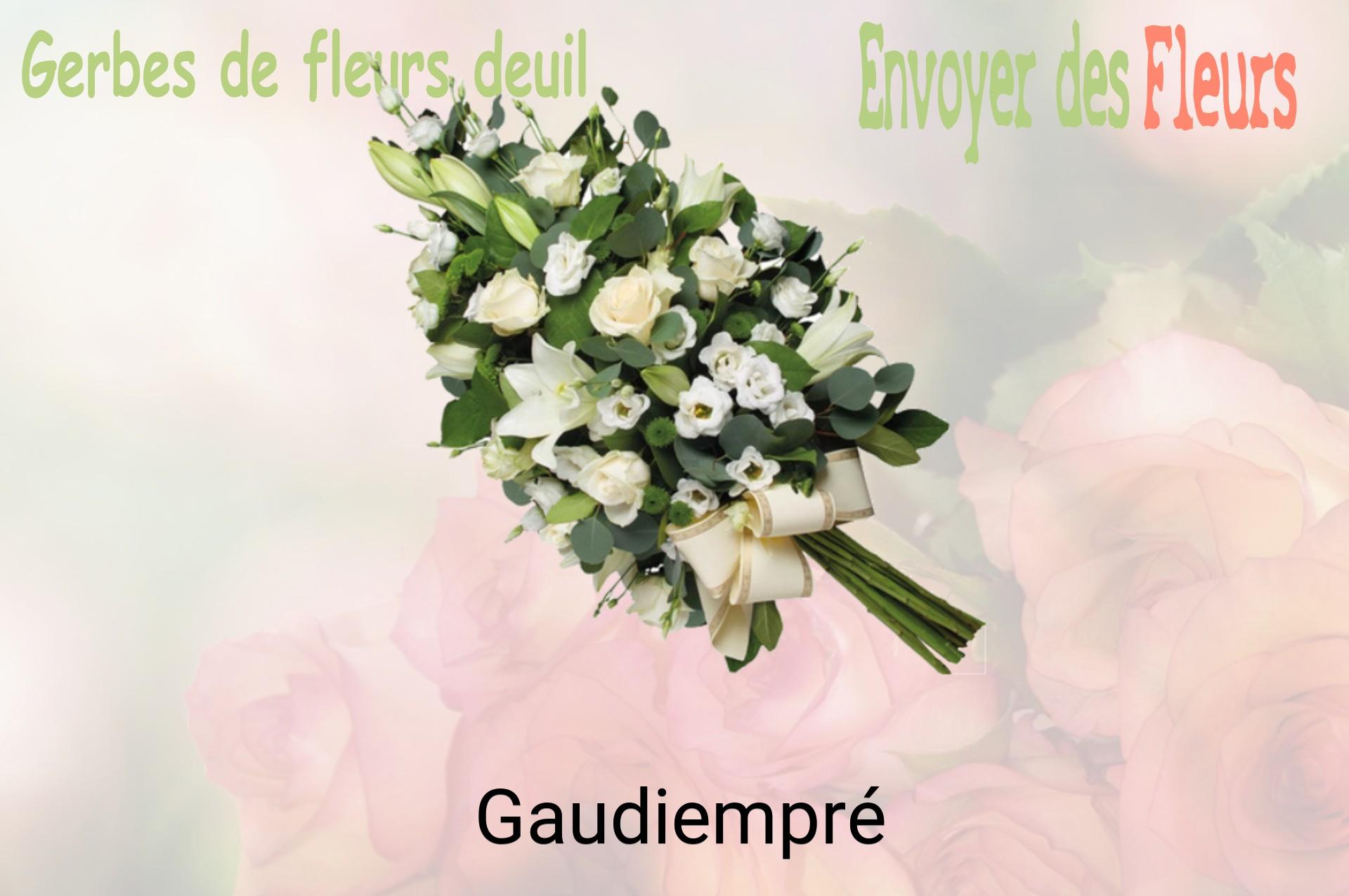 Gerbe de fleurs de deuil livrée à Gaudiempré